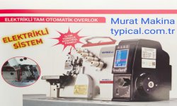 Overlok Makinası Elektronik otomatik kafadan motorlu direct drive Wazu Typical Jiket Pawa Jack