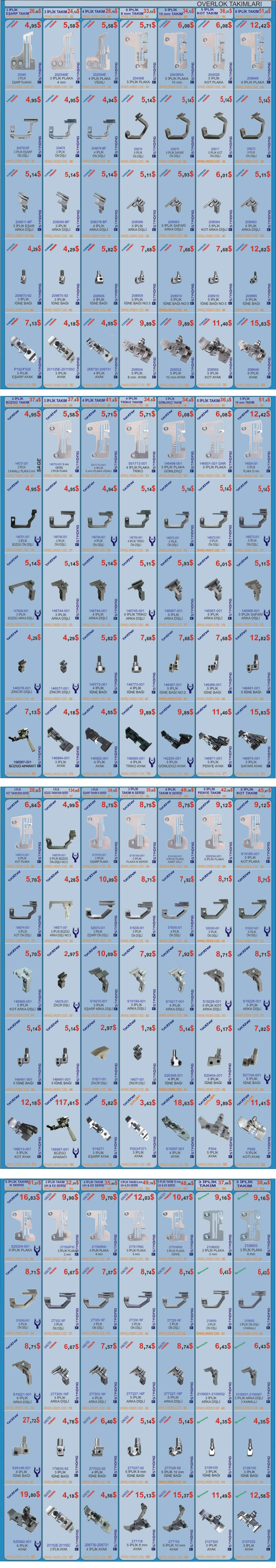Overlok Takımları